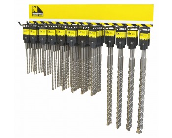 Rack of SDS+ Masonry Drill Bits